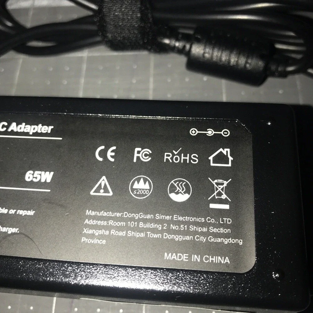 Replacement AC Adapter SK90185350 18.5V 3.5A 65W Input: 100~240V 50~60hz